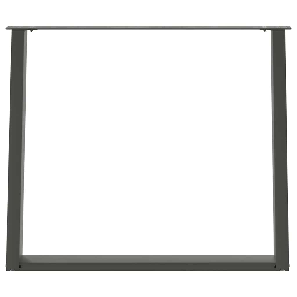 Dining Table Legs U-Shaped 2 pcs Anthracite 90x(72-73) cm Steel