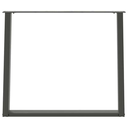 Dining Table Legs U-Shaped 2 pcs Anthracite 90x(72-73) cm Steel