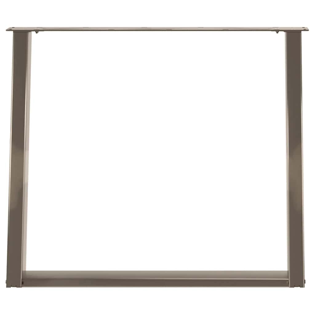 Dining Table Legs U-Shaped 2 pcs Natural Steel 90x(72-73) cm Steel
