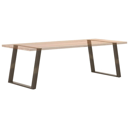 Dining Table Legs U-Shaped 2 pcs Natural Steel 90x(72-73) cm Steel