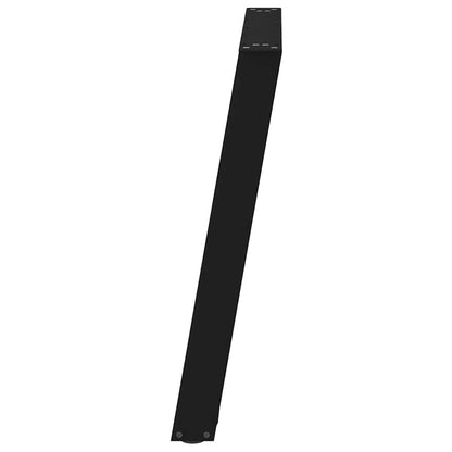 Dining Table Legs U-Shaped 2 pcs Black 100x(72-73) cm Steel
