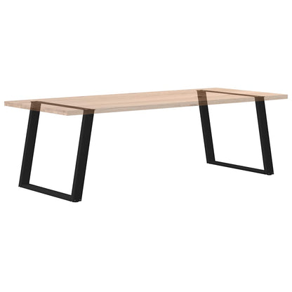 Dining Table Legs U-Shaped 2 pcs Black 100x(72-73) cm Steel