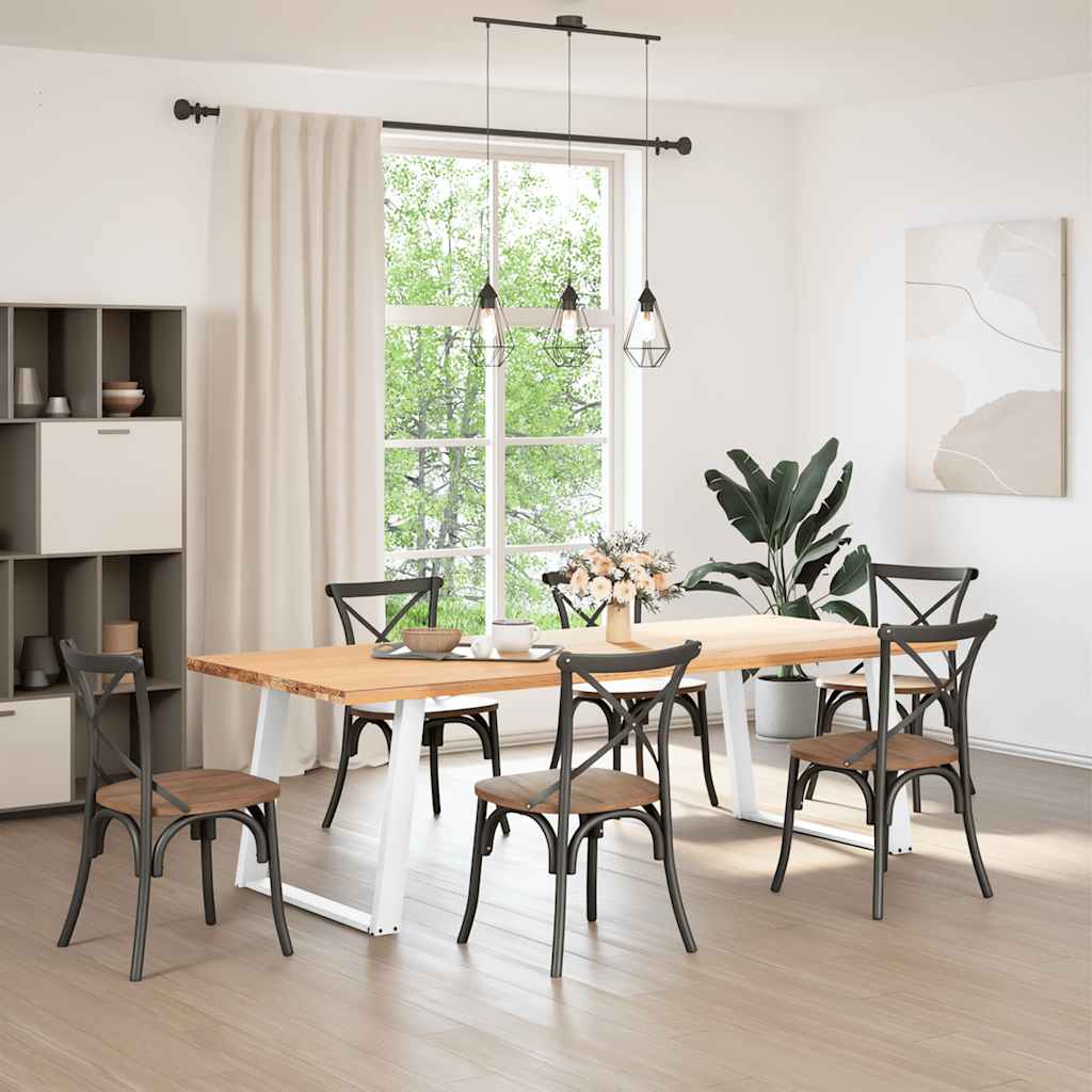 Dining Table Legs U-Shaped 2 pcs White 100x(72-73) cm Steel