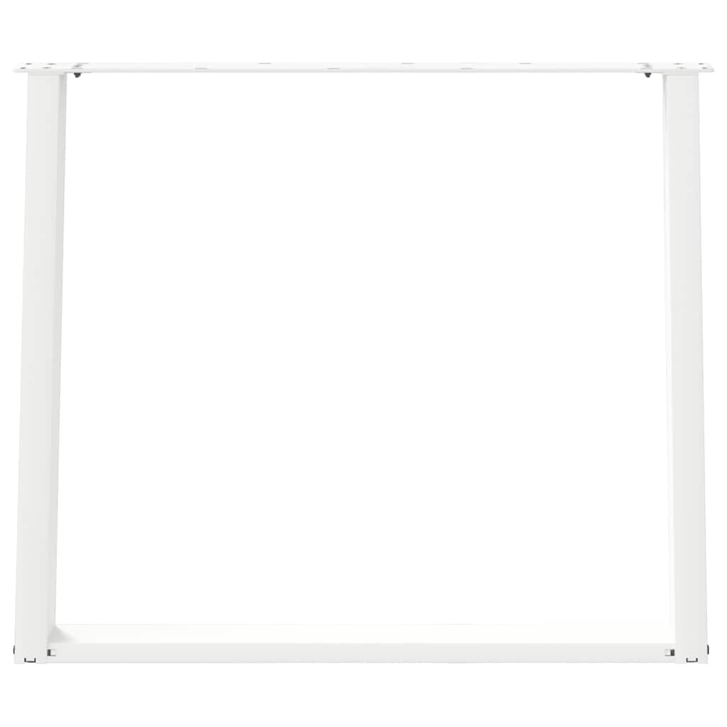 Dining Table Legs U-Shaped 2 pcs White 100x(72-73) cm Steel