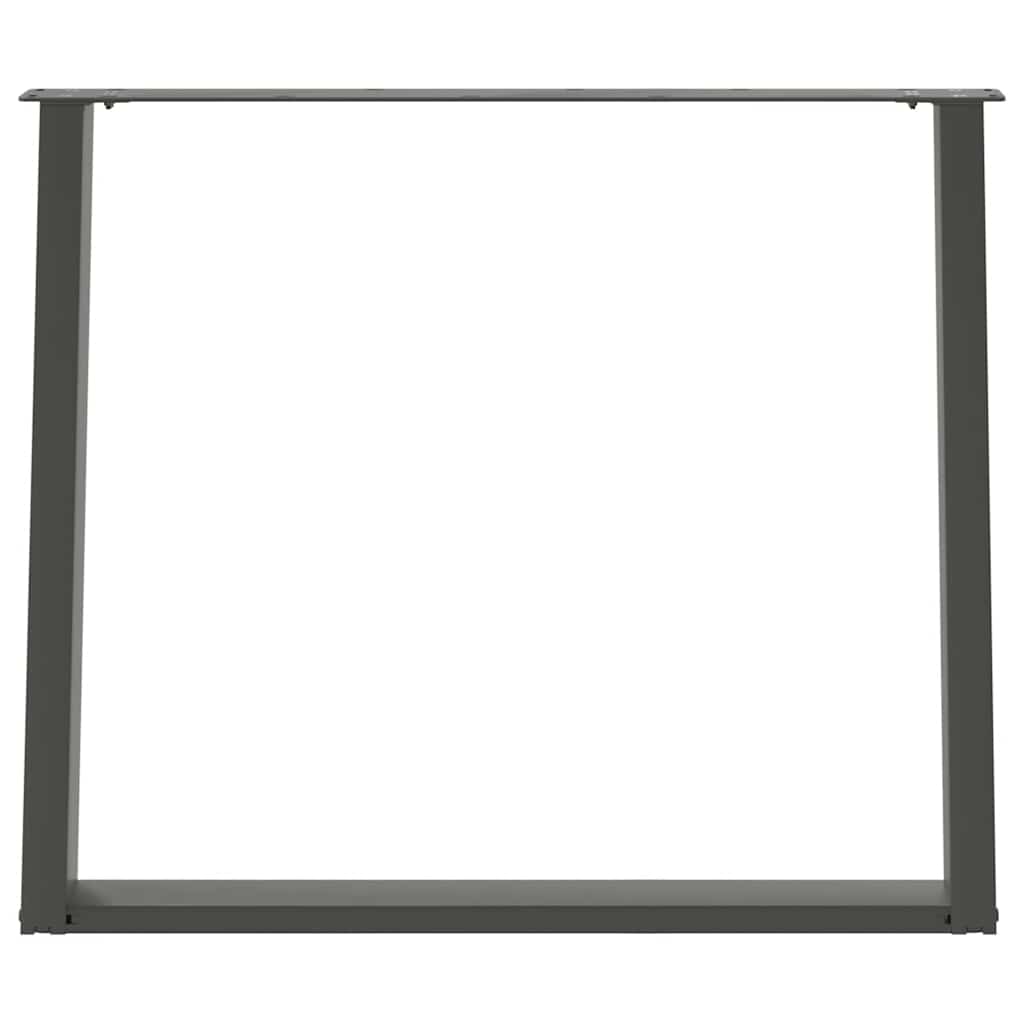 Dining Table Legs U-Shaped 2 pcs Anthracite 100x(72-73) cm Steel