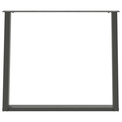 Dining Table Legs U-Shaped 2 pcs Anthracite 100x(72-73) cm Steel