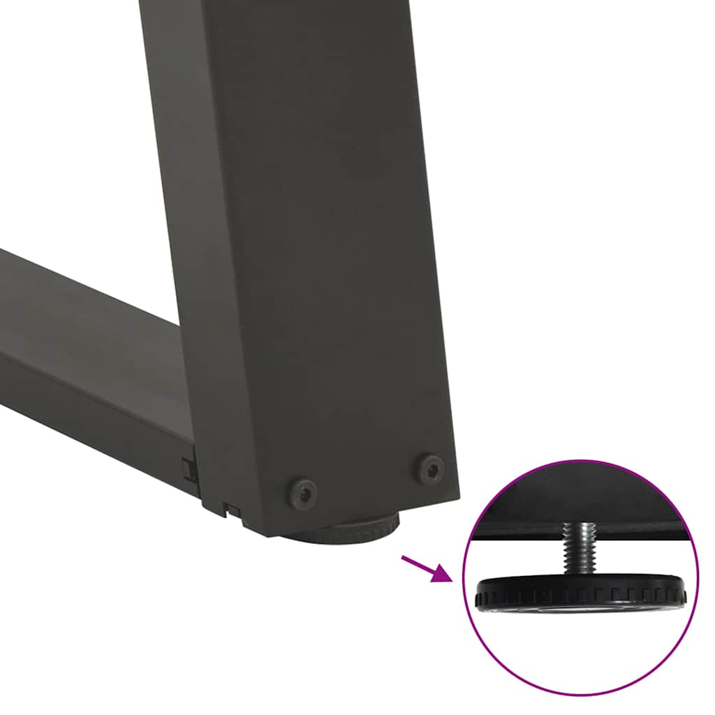 Dining Table Legs U-Shaped 2 pcs Anthracite 100x(72-73) cm Steel