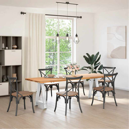 Dining Table Legs A-Shaped 2 pcs White 50x(72-73) cm Steel