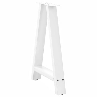 Dining Table Legs A-Shaped 2 pcs White 50x(72-73) cm Steel