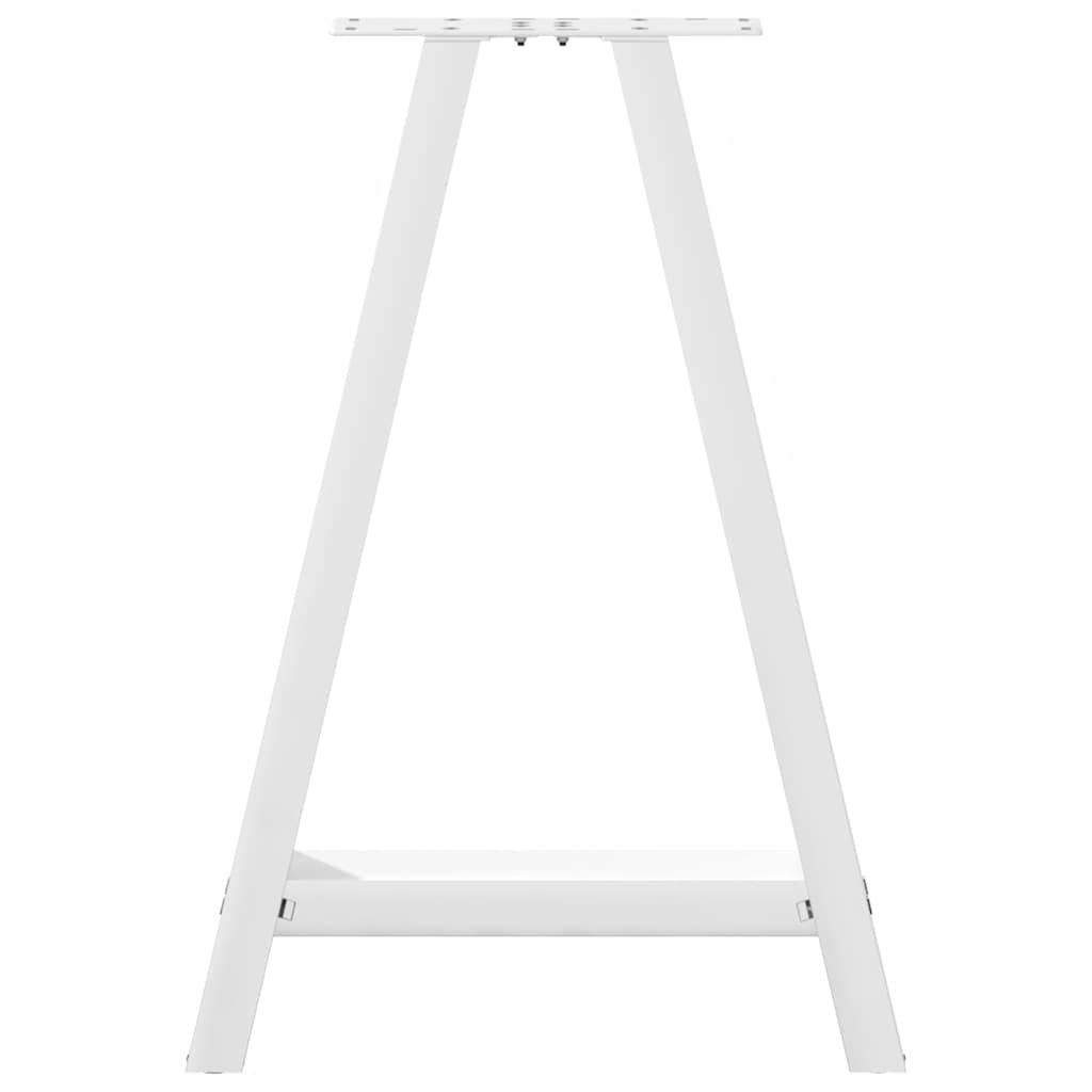 Dining Table Legs A-Shaped 2 pcs White 50x(72-73) cm Steel