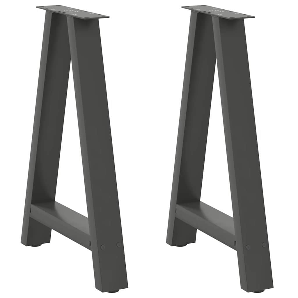 Dining Table Legs A-Shaped 2 pcs Anthracite 50x(72-73) cm Steel
