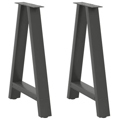 Dining Table Legs A-Shaped 2 pcs Anthracite 50x(72-73) cm Steel