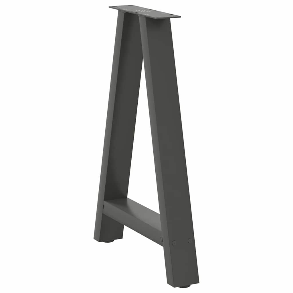 Dining Table Legs A-Shaped 2 pcs Anthracite 50x(72-73) cm Steel