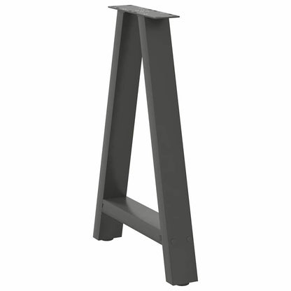 Dining Table Legs A-Shaped 2 pcs Anthracite 50x(72-73) cm Steel