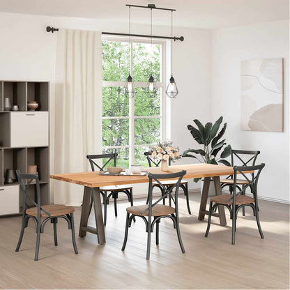 Dining Table Legs A-Shaped 2 pcs 50x(72-73) cm Steel
