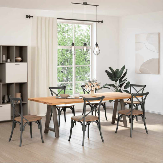 Dining Table Legs A-Shaped 2 pcs 50x(72-73) cm Steel