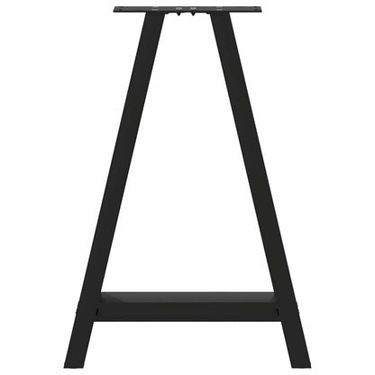 Dining Table Legs A-Shaped 2 pcs Black 60x(72-73) cm Steel