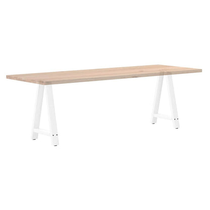 Dining Table Legs A-Shaped 2 pcs White 60x(72-73) cm Steel