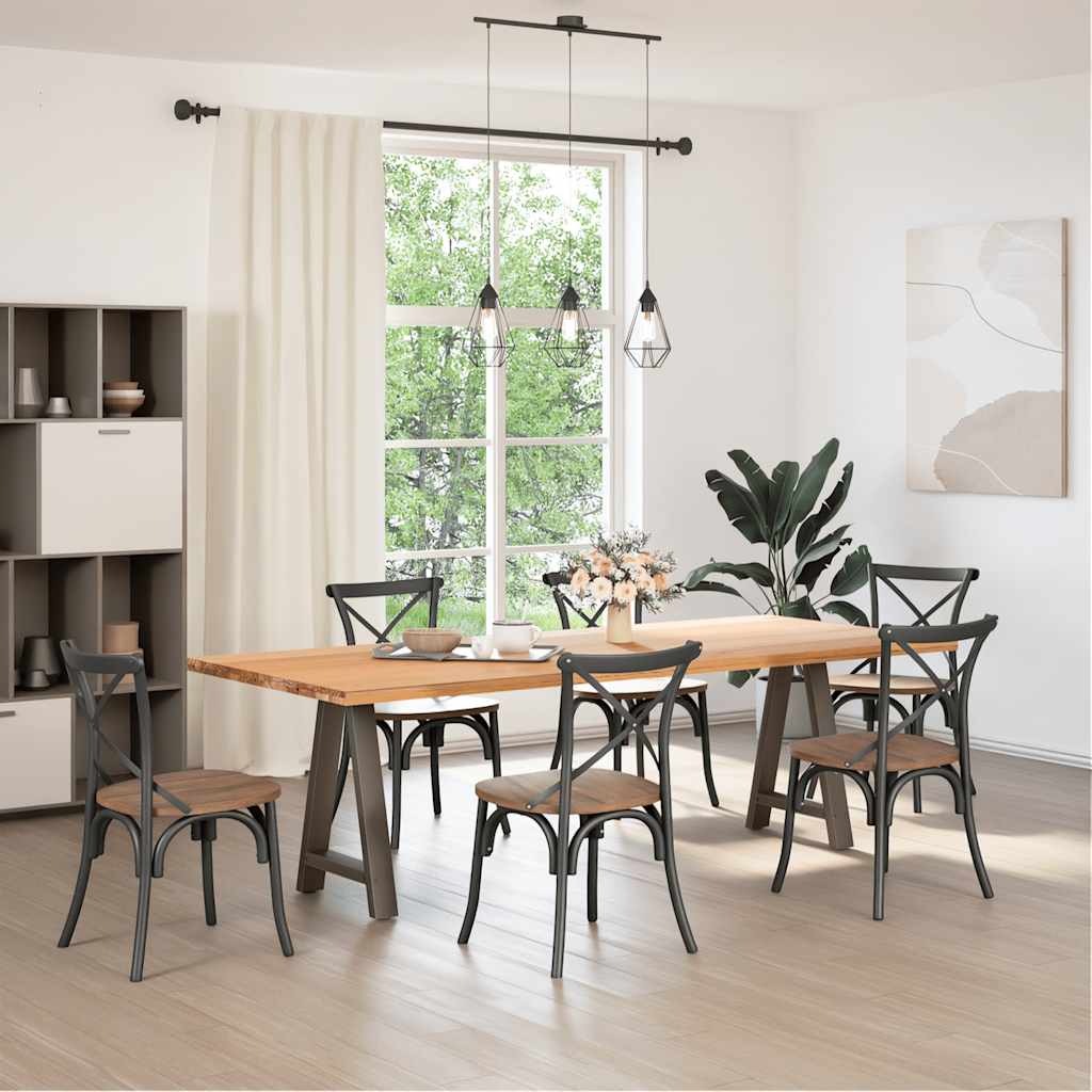 Dining Table Legs A-Shaped 2 pcs 60x(72-73) cm Steel