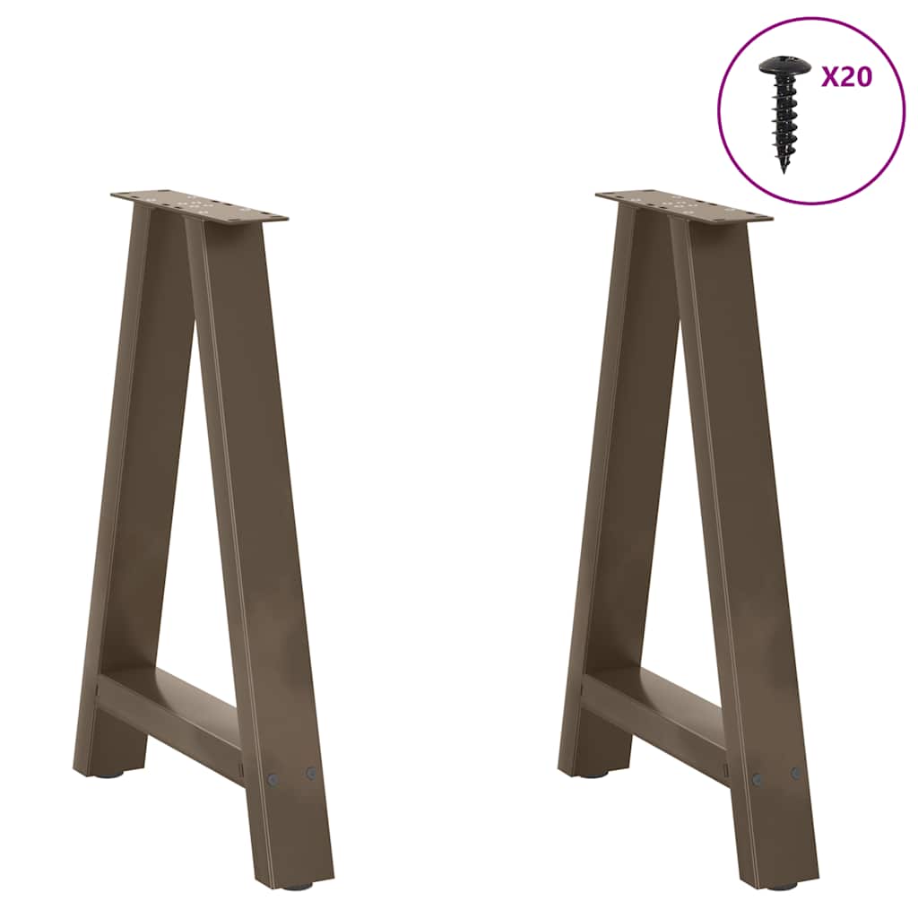 Dining Table Legs A-Shaped 2 pcs 60x(72-73) cm Steel