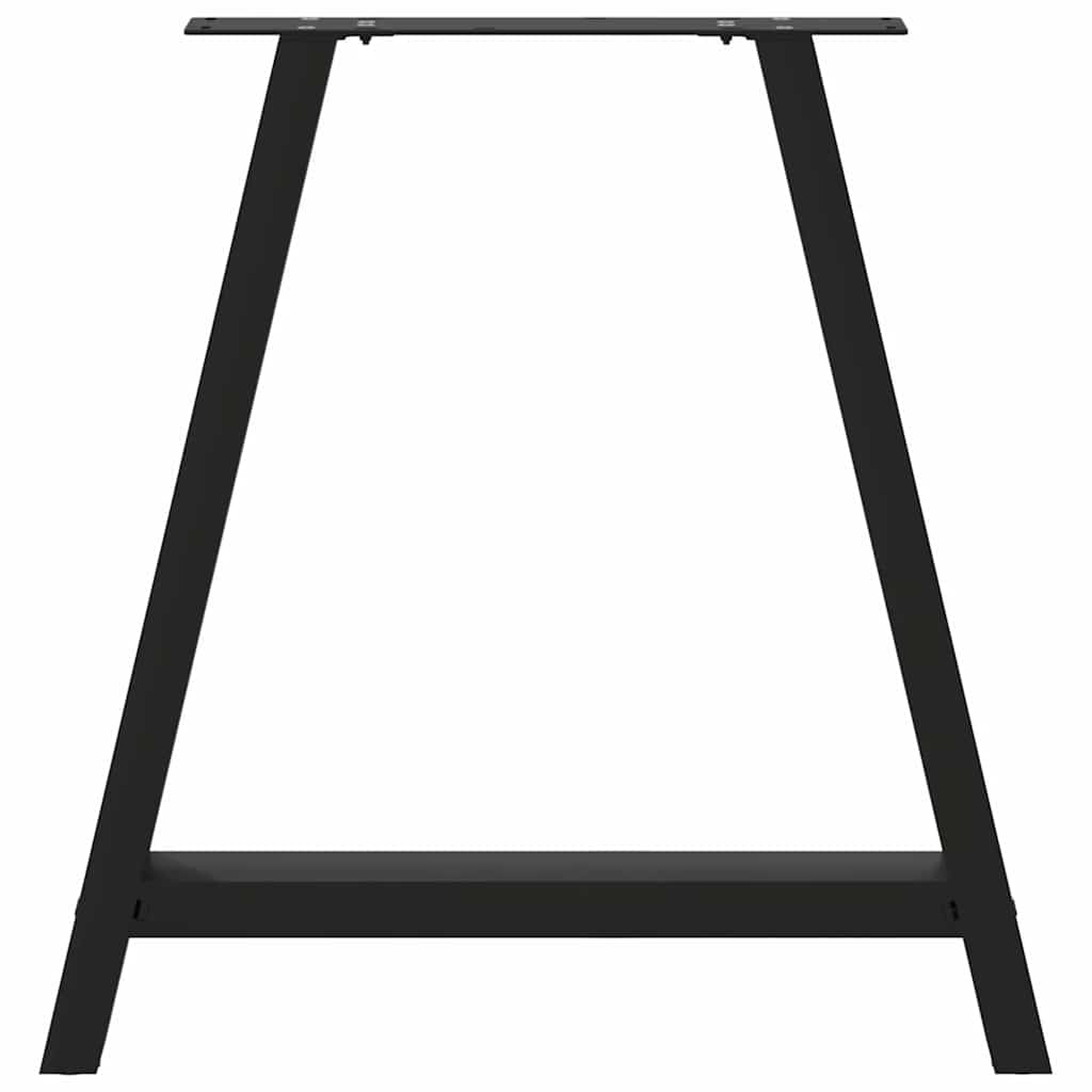 Dining Table Legs A-Shaped 2 pcs Black 70x(72-73) cm Steel