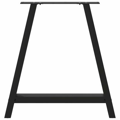 Dining Table Legs A-Shaped 2 pcs Black 70x(72-73) cm Steel