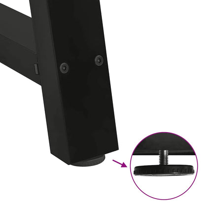 Dining Table Legs A-Shaped 2 pcs Black 70x(72-73) cm Steel