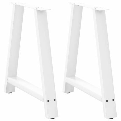 Dining Table Legs A-Shaped 2 pcs White 70x(72-73) cm Steel