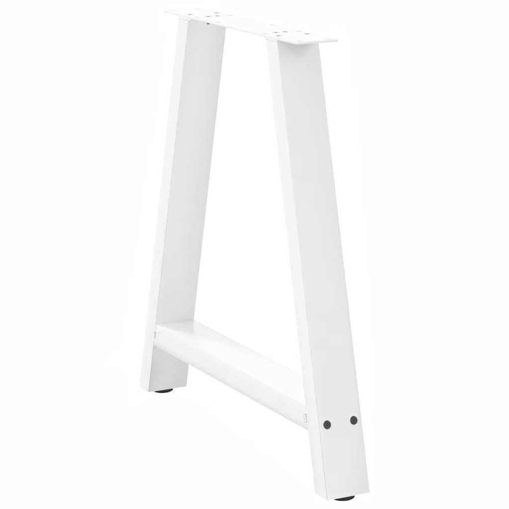 Dining Table Legs A-Shaped 2 pcs White 70x(72-73) cm Steel