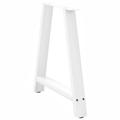 Dining Table Legs A-Shaped 2 pcs White 70x(72-73) cm Steel