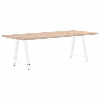 Dining Table Legs A-Shaped 2 pcs White 70x(72-73) cm Steel