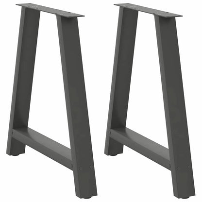 Dining Table Legs A-Shaped 2 pcs Anthracite 70x(72-73) cm Steel