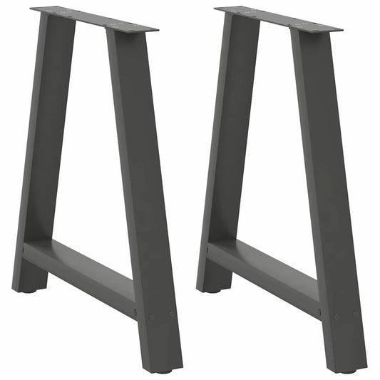 Dining Table Legs A-Shaped 2 pcs Anthracite 70x(72-73) cm Steel