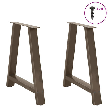 Dining Table Legs A-Shaped 2 pcs 70x(72-73) cm Steel