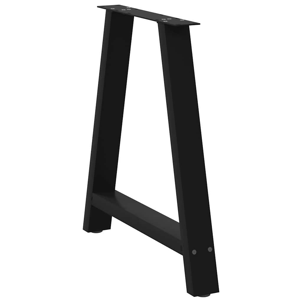 Dining Table Legs A-Shaped 2 pcs Black 80x(72-73) cm Steel