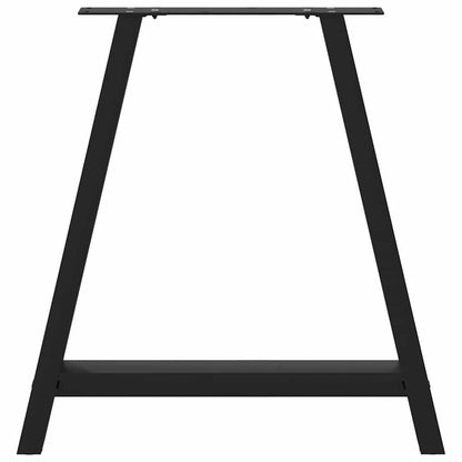 Dining Table Legs A-Shaped 2 pcs Black 80x(72-73) cm Steel