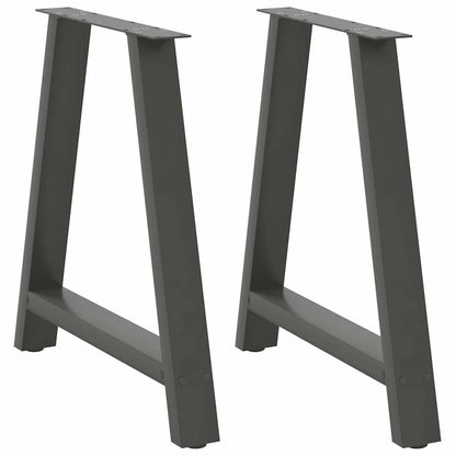 Dining Table Legs A-Shaped 2 pcs Anthracite 80x(72-73) cm Steel