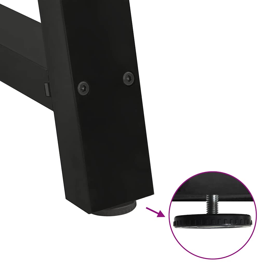Dining Table Legs A-Shaped 2 pcs Black 90x(72-73) cm Steel