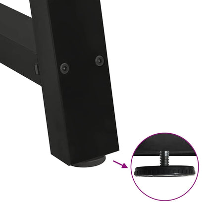 Dining Table Legs A-Shaped 2 pcs Black 90x(72-73) cm Steel