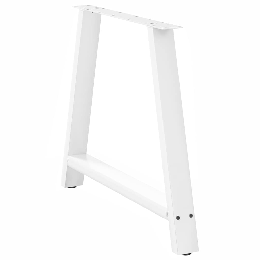 Dining Table Legs A-Shaped 2 pcs White 90x(72-73) cm Steel