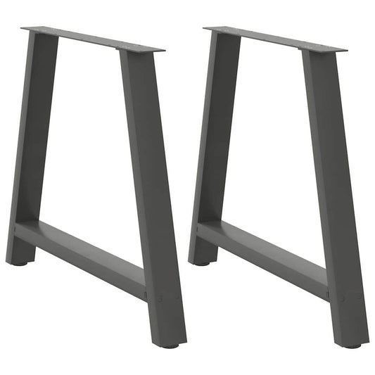 Dining Table Legs A-Shaped 2 pcs Anthracite 90x(72-73) cm Steel