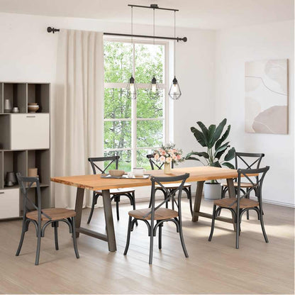 Dining Table Legs A-Shaped 2 pcs 90x(72-73) cm Steel