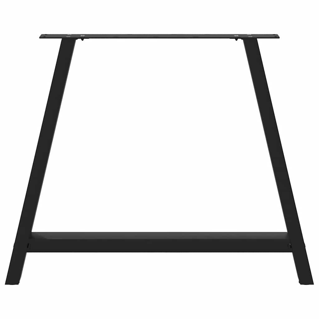 Dining Table Legs A-Shaped 2 pcs Black 100x(72-73) cm Steel