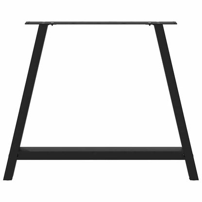 Dining Table Legs A-Shaped 2 pcs Black 100x(72-73) cm Steel