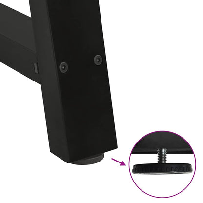 Dining Table Legs A-Shaped 2 pcs Black 100x(72-73) cm Steel