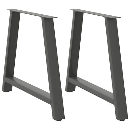 Dining Table Legs A-Shaped 2 pcs Anthracite 100x(72-73) cm Steel