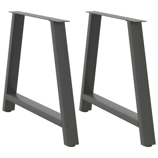 Dining Table Legs A-Shaped 2 pcs Anthracite 100x(72-73) cm Steel