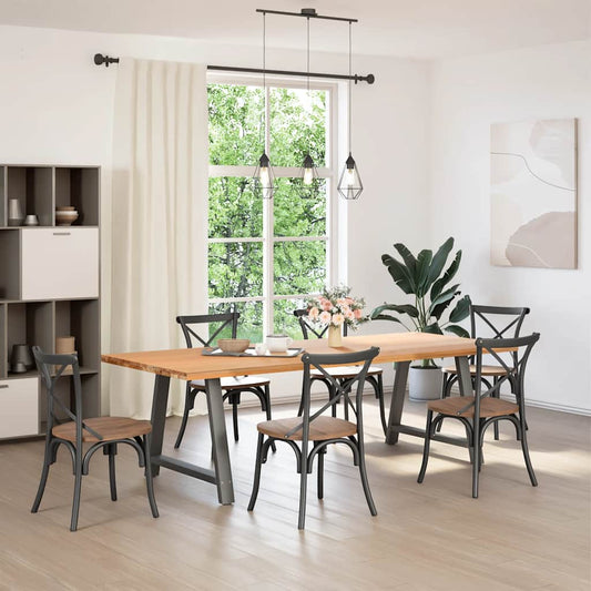 Dining Table Legs A-Shaped 2 pcs Anthracite 100x(72-73) cm Steel