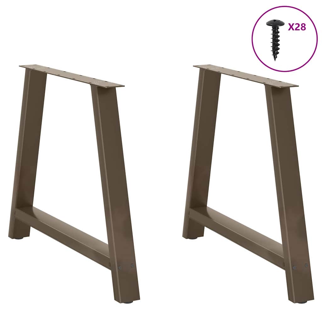 Dining Table Legs A-Shaped 2 pcs 100x(72-73) cm Steel