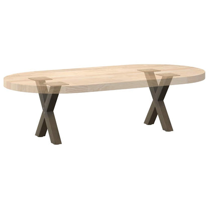 Coffee Table Legs X-Shaped 2 pcs Natural Steel 30x(30-31) cm Steel